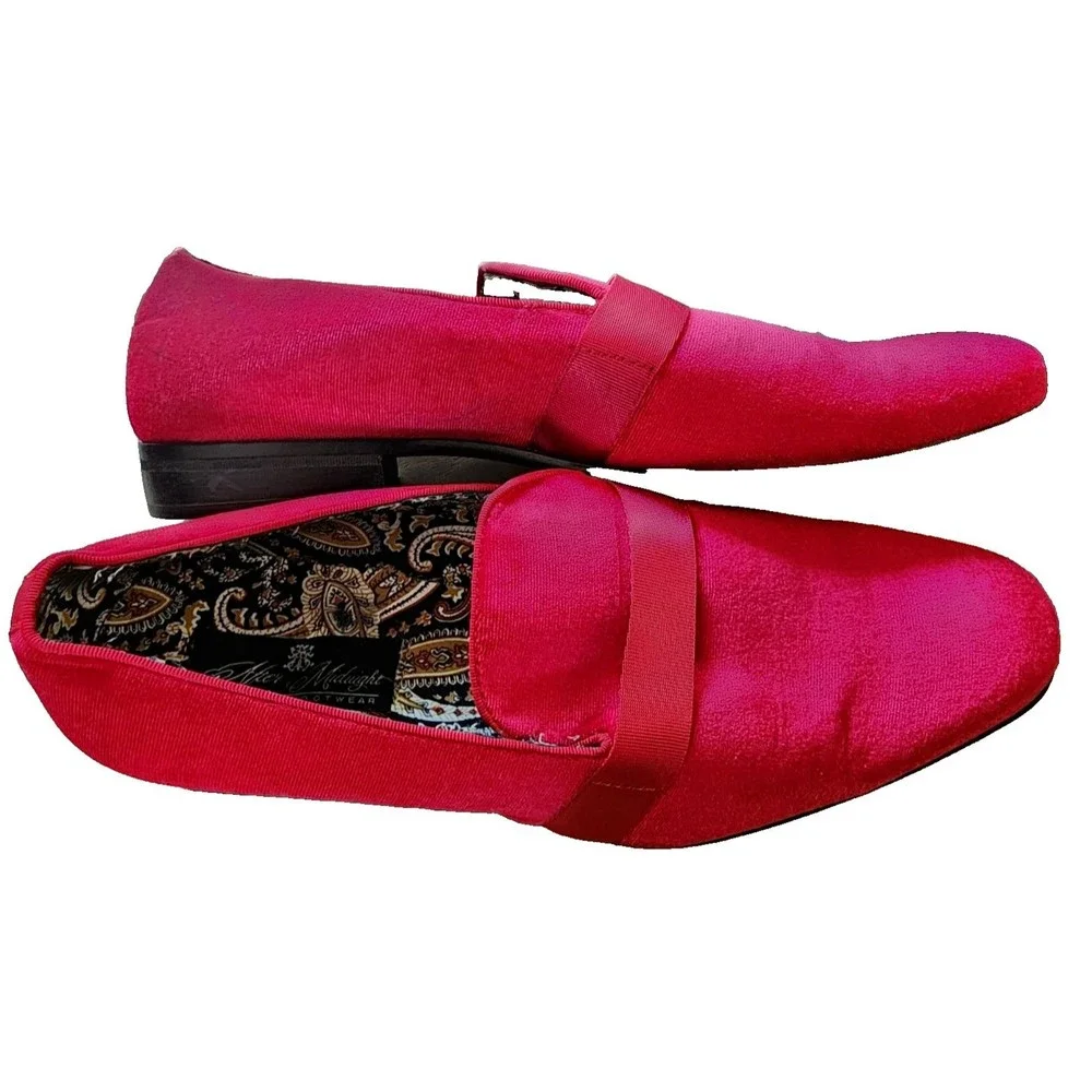 Christmas Red Velvet After Midnight Formal Shoes Mens 11 Stage Prom Award Dapper